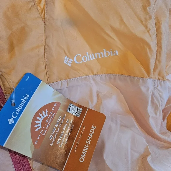 Columbia Women's Peach Blossom Convertible Lightweight Windbreaker Jacket NEW - Picture 3 of 7